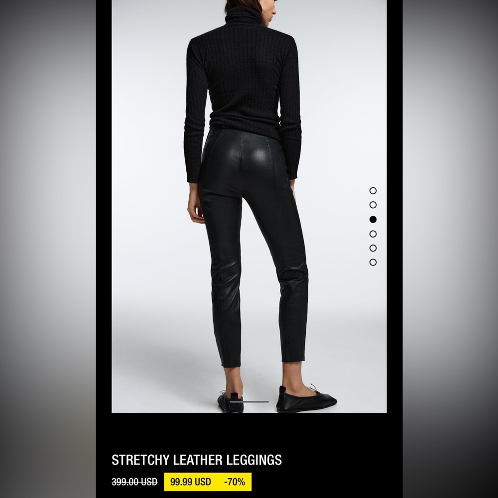 ZARA LEATHER LEGGINGS PANTS